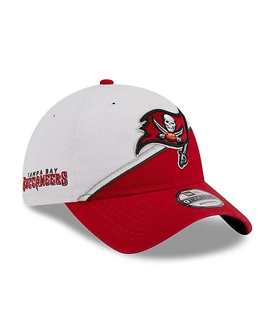 Youth Boys New Era White, Red Tampa Bay Buccaneers 2023 Sideline 9TWENTY Adjustable Hat