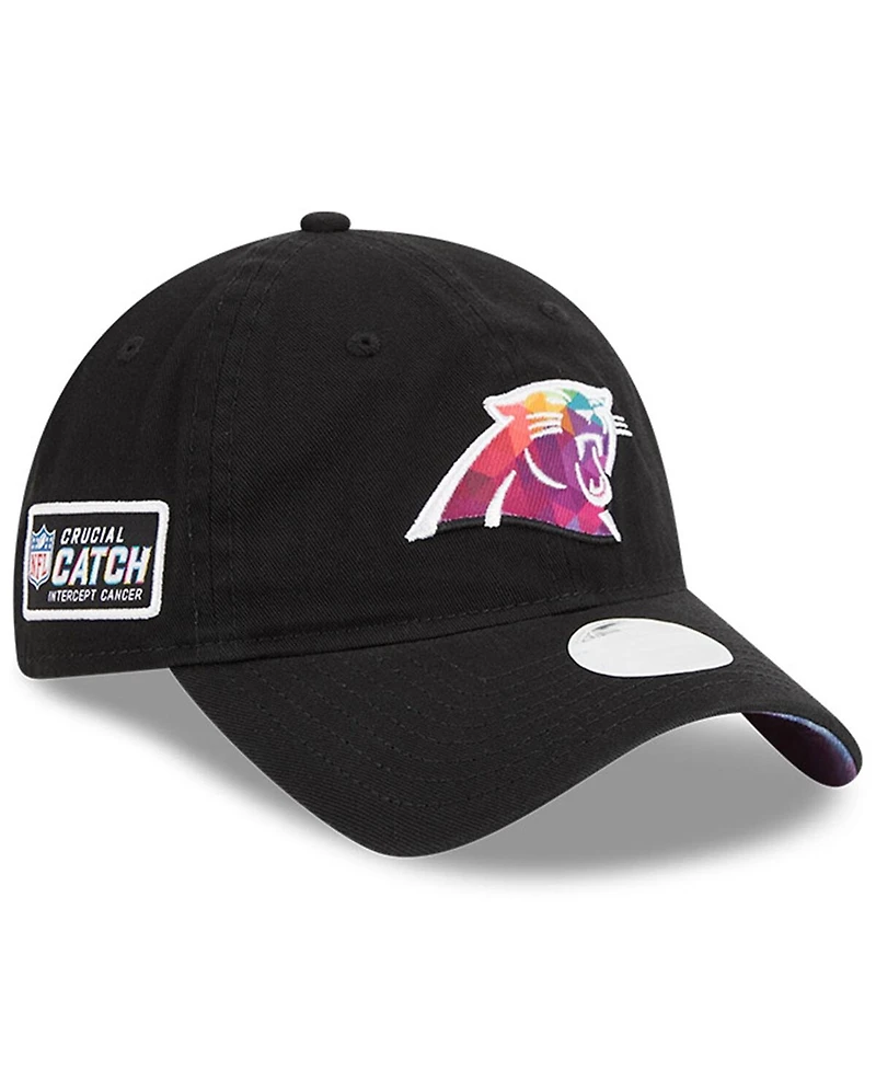 Women's New Era Black Carolina Panthers 2023 Nfl Crucial Catch 9TWENTY Adjustable Hat
