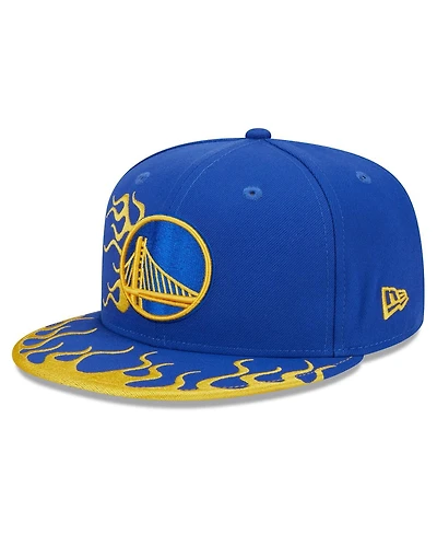 Men's New Era Royal Golden State Warriors 2024 Nba All-Star Game Rally Drive Flames 9FIFTY Snapback Hat
