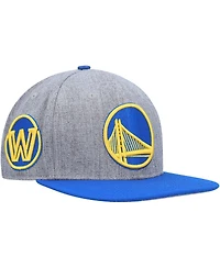 Men's Pro Standard Gray, Royal Golden State Warriors Classic Logo Two-Tone Snapback Hat