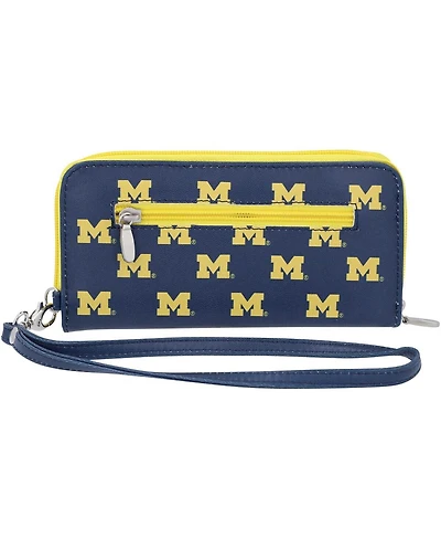 Women's Michigan Wolverines Zip-Around Wristlet Wallet