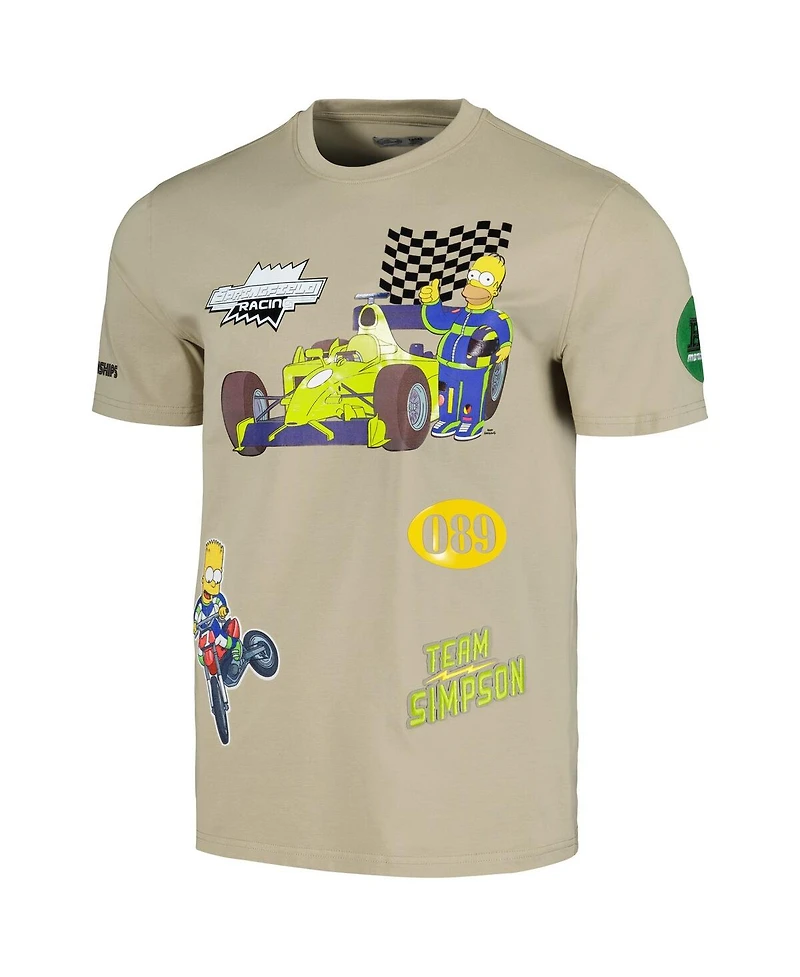 Men's and Women's Freeze Max Khaki The Simpsons Racing T-shirt