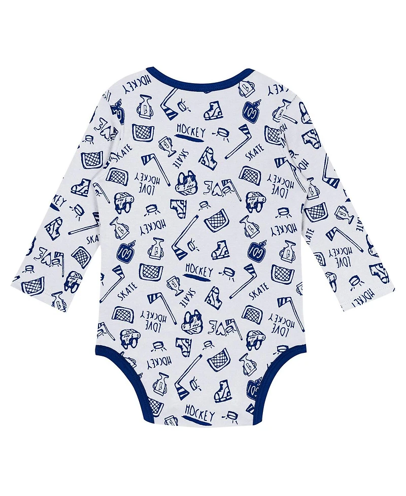 Baby Boys and Girls White Tampa Bay Lightning Dynamic Defender Long Sleeve Bodysuit