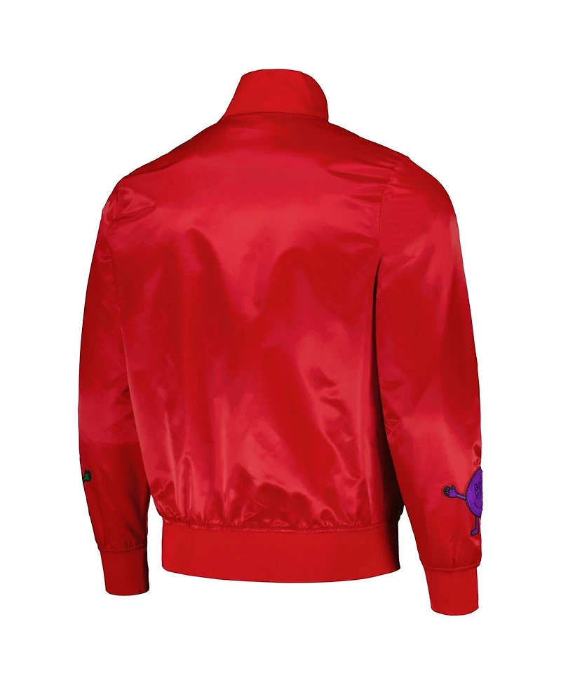 Men's Freeze Max Red Looney Tunes Positive Energy Satin Full-Snap Jacket