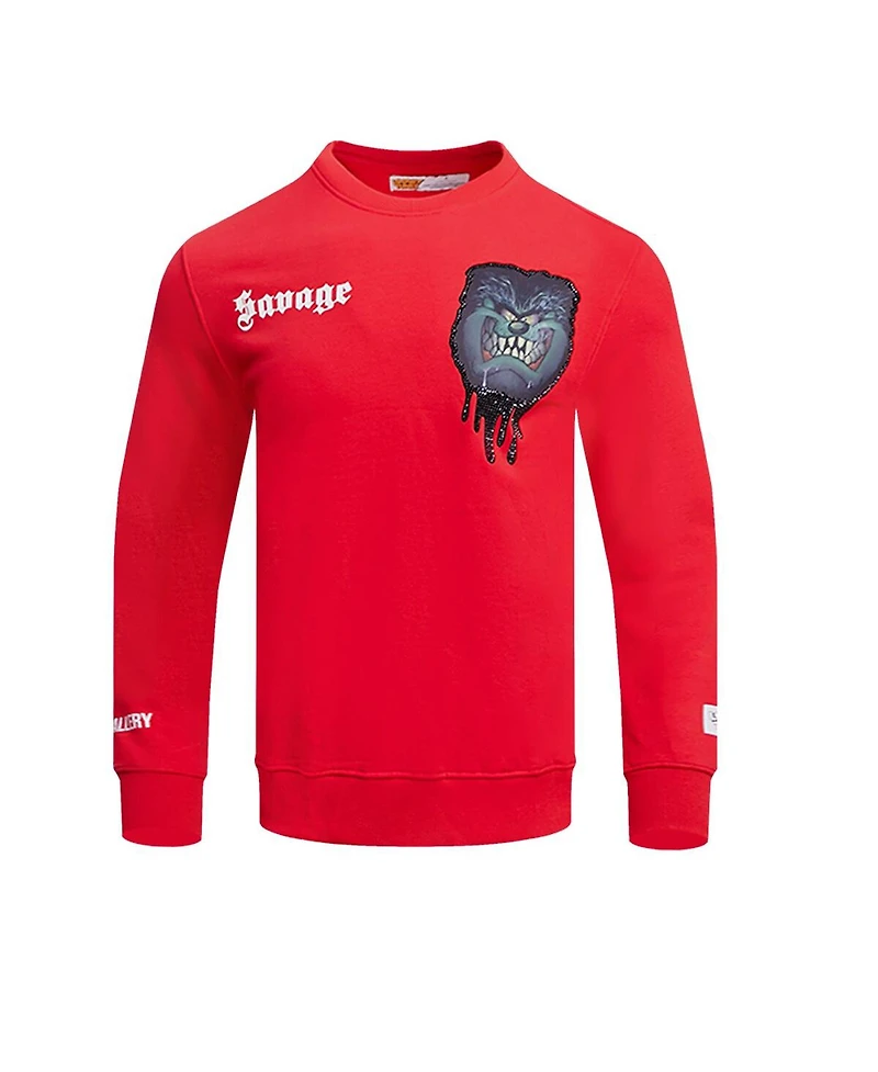 Men's and Women's Freeze Max Red Looney Tunes Taz Savage Horror Pullover Sweatshirt