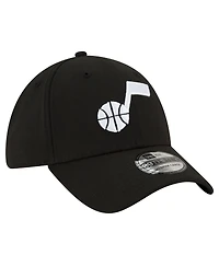 Men's New Era Black Utah Jazz Logo 39THIRTY Flex Hat