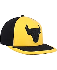 Men's Mitchell & Ness Yellow, Black Chicago Bulls Day One Snapback Hat