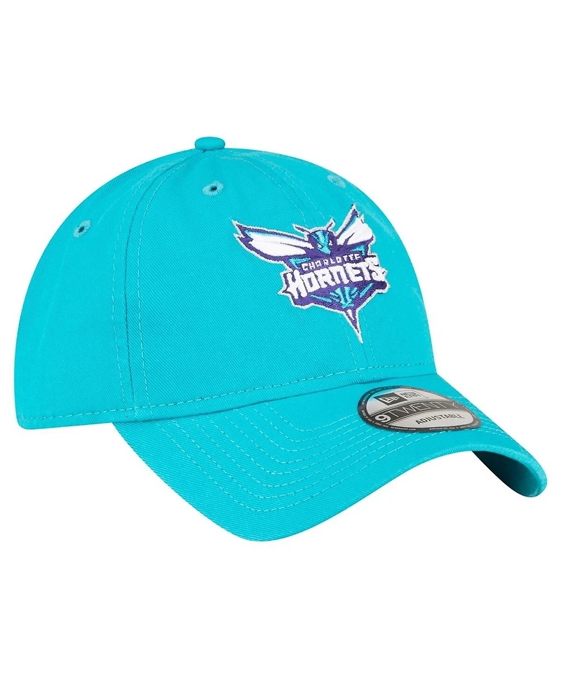Men's New Era Teal Charlotte Hornets Team 2.0 9TWENTY Adjustable Hat