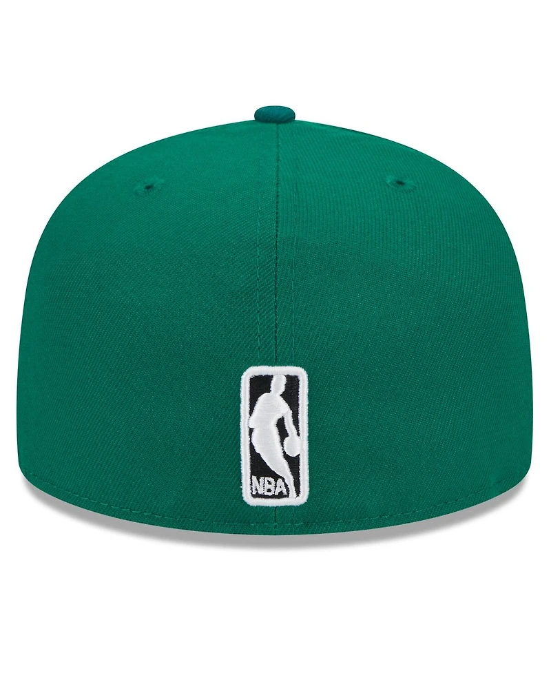 Men's New Era Kelly Green Boston Celtics 2024 Nba All-Star Game Rally Drive Checkerboard 59FIFTY Crown Fitted Hat