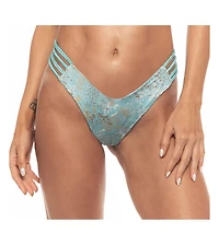 Guria Beachwear Women's Reversible Braided V Front Bikini Bottom