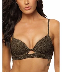 Guria Beachwear Women's Crinkle Lurex Padded Underwire Bikini Top