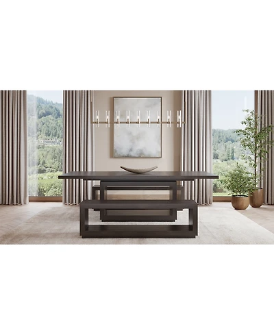 Tivie 3 Pc Dining Set (Rectangular Table + 2 Benches), Created for Macy's