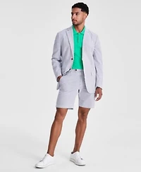 Club Room Mens Regular Fit Seersucker Blazer 9 Seersucker Shorts Sweater Knit Polo Shirt Created For Macys