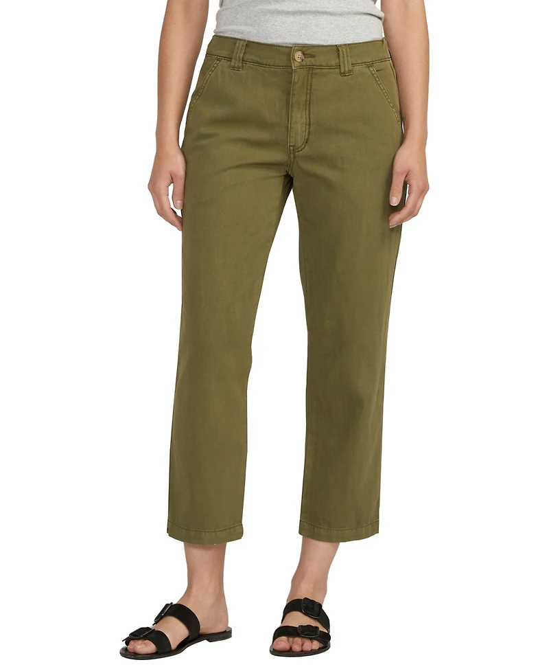 Jag Women's Chino Tailored Cropped Pants