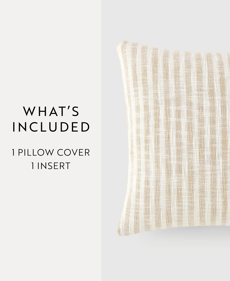 ienjoy Home Yarn Dyed Thin Stripe Decorative Pillow, 20" x 20"