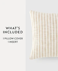 ienjoy Home Yarn Dyed Thin Stripe Decorative Pillow, 20" x 20"