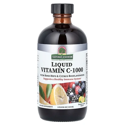 Nature's Answer Liquid Vitamin C-1000 with Rose Hips & Citrus Bioflavonoids Natural Lemon -