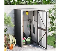 Garden Tool Shed Anthracite 34.6"x35"x63.4" Galvanized Steel