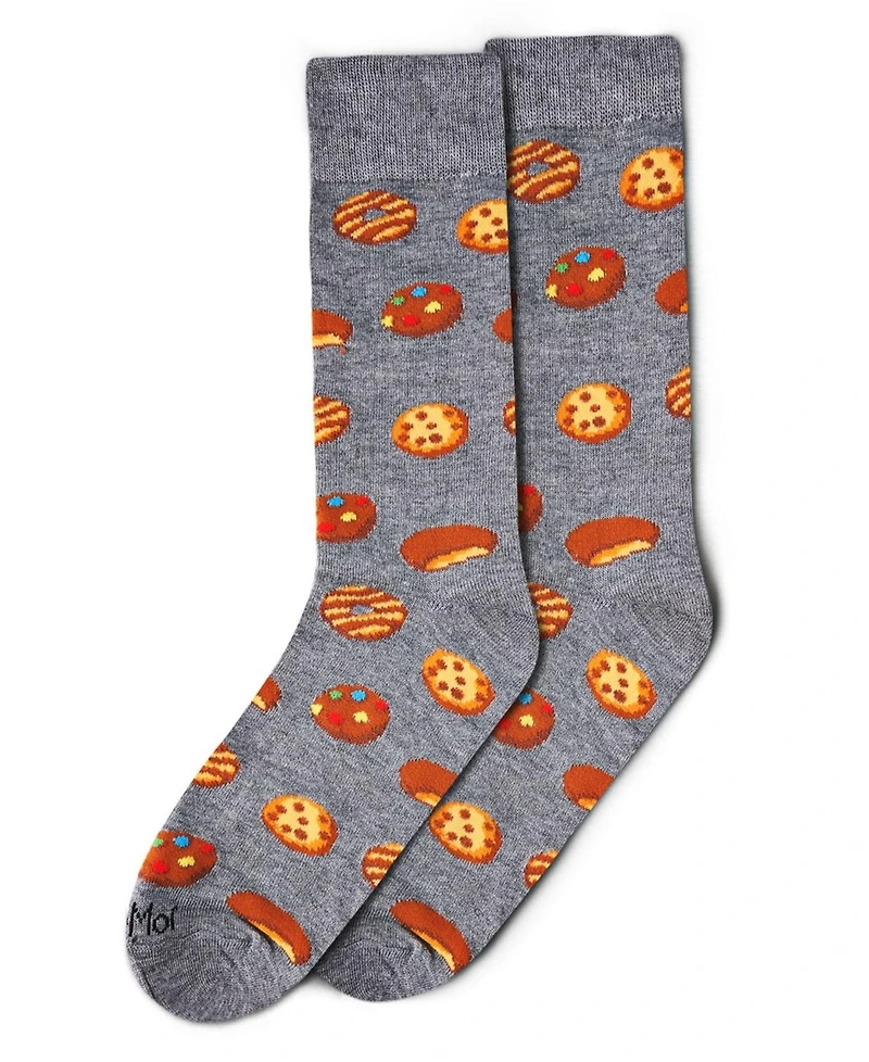 MeMoi Men's Tasty Cookies Novelty Crew Socks