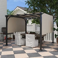 Outsunny 10' x 10' Steel Patio Pergola with Canopy