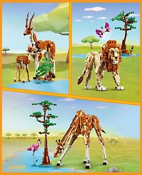 Lego Creator 3 in 1 Wild Safari Animals Set, Giraffe, Gazelles or Lion Toy 31150, 780 Pieces