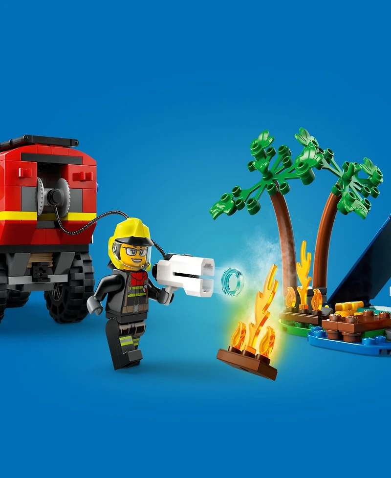 Lego City 4X4 Fire Truck with Rescue Boat Toy 60412, 301 Pieces