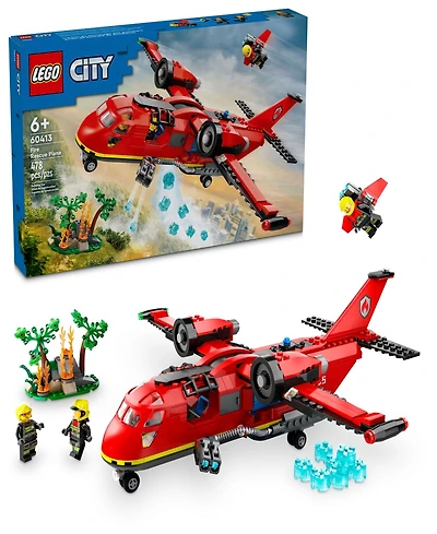 Lego City Fire Rescue Plane Toy for Kids Set 60413, 478 Pieces