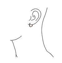 Bling Jewelry Formal Party Pink or Brown Pave Cz Inside Out Small Tube Huggie Hoop Earrings Cubic Zirconia Chocolate Rose Gold Black Plated .75 Inch D
