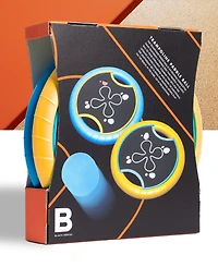 Black Series Trampoline Paddle Ball and Flying Disc Set, Indoor Outdoor Game for Two