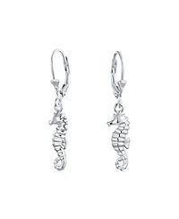 Bling Jewelry Ocean Animal Nautical Beach Vacation Seahorse Dangling Earrings Sterling Silver Lever back