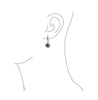 Bling Jewelry Luck of the Irish Celtic St Patrick's Day Shamrock Four Leaf Emerald Green Cz Clover Drop Dangle Earrings Graduation Sterling Silver Lev