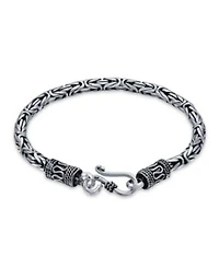 Bling Jewelry Bali Byzantine Chain Link Bracelet Sterling Silver Hand Crafted In Thailand