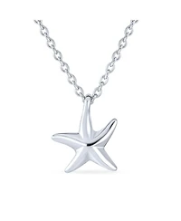 Bling Jewelry Ocean Lover Sea Tropical Beach Vacation Nautical Starfish Pendant Necklace For Women s Sterling Silver