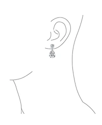 Bling Jewelry Classic Simple Cubic Zirconia Teardrop Cz Dangle Drop Earrings Gold Plated .925 Sterling Silver