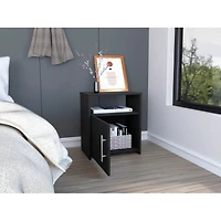 Simplie Fun Nordico Nightstand, One Shelf, Single Door Cabinet, Metal Handle