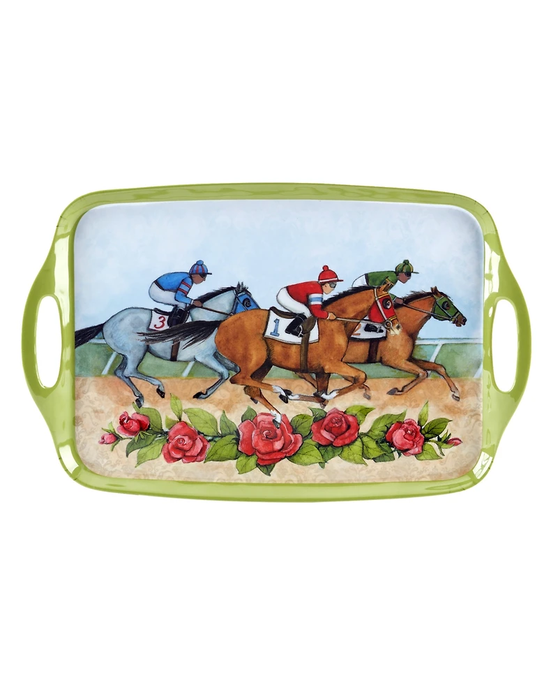 Certified International Derby Day At The Races 3 Pc Melamine Serving Set