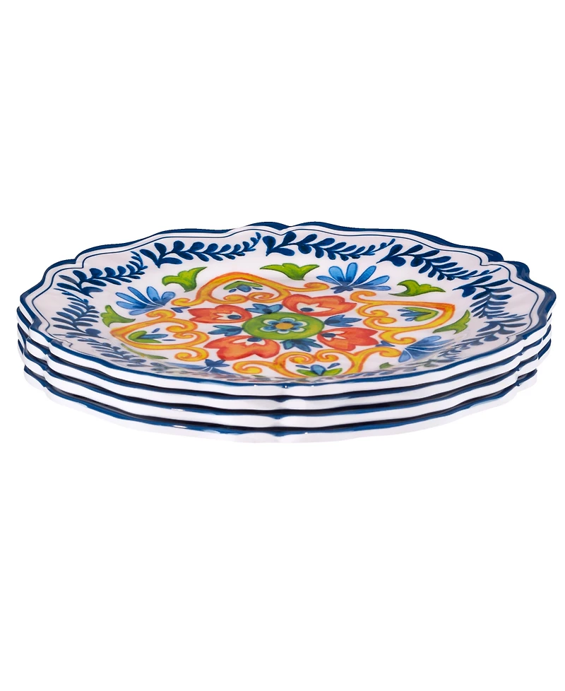 Certified International Flores Set of 4 Dinner Plate 11", Service For 4