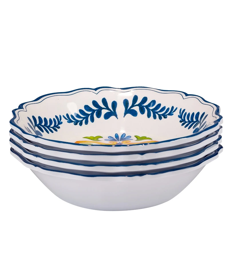 Certified International Flores Set of 4 All Purpose Bowl 8.5" x 2", Service For 4