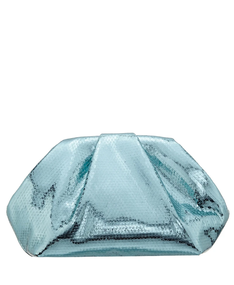Nina Metallic Pleated Frame Clutch Handbag