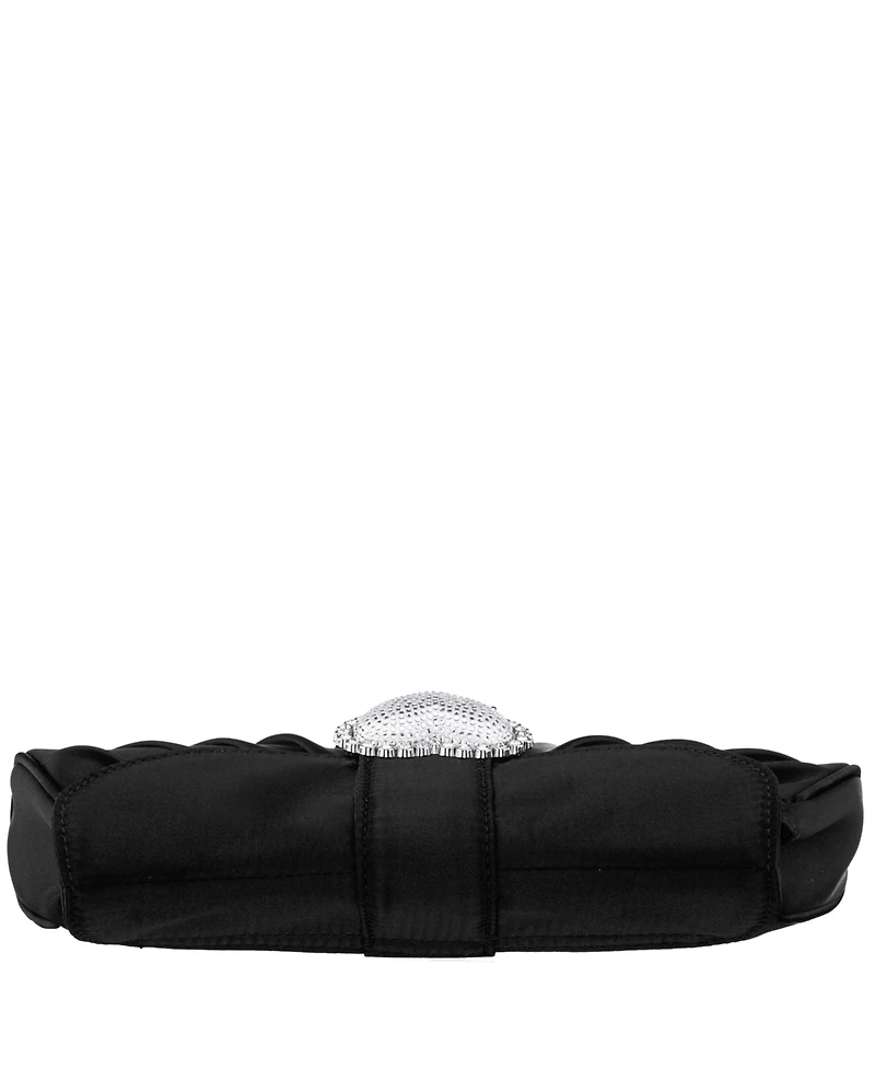 Nina Crystal Heart Adorned Clutch Handbag