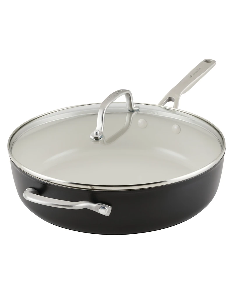 KitchenAid Hard Anodized Ceramic Nonstick 5 Quart Saute Pan with Lid