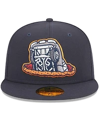 Men's New Era Navy Bowling Green Hot Rods Theme Nights Sinkholes 59FIFTY Fitted Hat