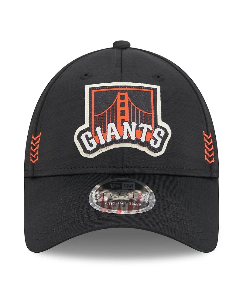 Men's New Era Black San Francisco Giants 2024 Clubhouse 9FORTY Adjustable Hat