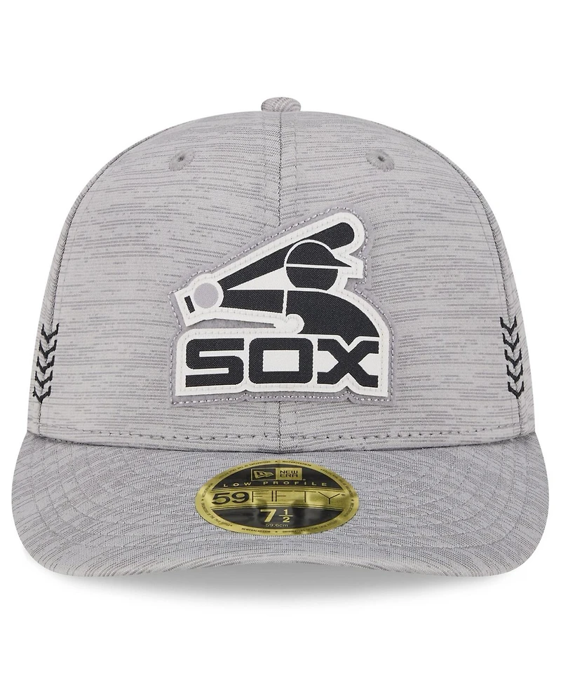 Men's New Era Gray Chicago White Sox 2024 Clubhouse Low Profile 59FIFTY Fitted Hat