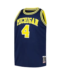 Men's Mitchell & Ness Chris Webber Navy Michigan Wolverines 1991/92 Big and Tall Swingman Jersey