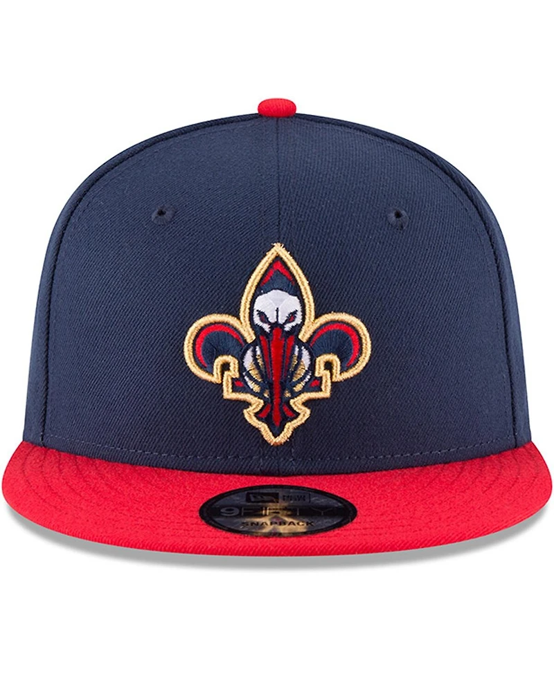 Men's New Era Navy, Red New Orleans Pelicans 2-Tone 9FIFTY Adjustable Snapback Hat