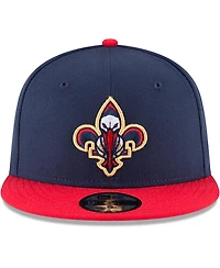Men's New Era Navy, Red New Orleans Pelicans 2-Tone 9FIFTY Adjustable Snapback Hat