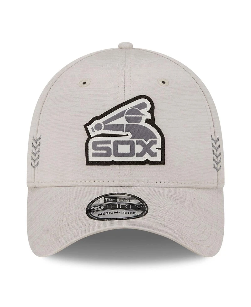Men's New Era Cream Chicago White Sox 2024 Clubhouse 39THIRTY Flex Fit Hat