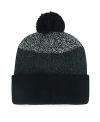 Men's '47 Brand Black Chicago White Sox Darkfreeze Cuffed Knit Hat with Pom
