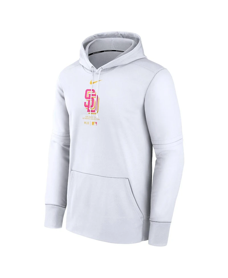 Men's Nike White San Diego Padres City Connect Practice Performance Pullover Hoodie